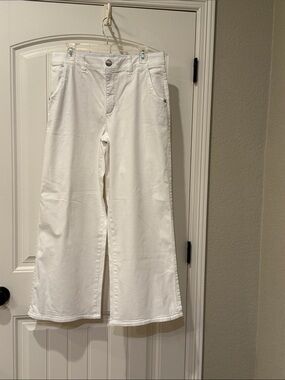 Democracy White Wide-Leg Flare Jeans